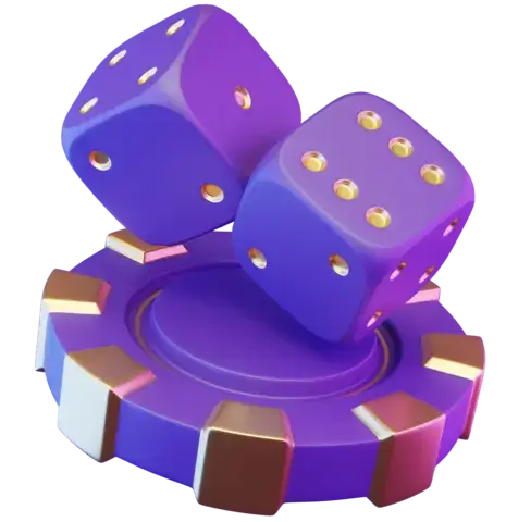 Poker chips and dice